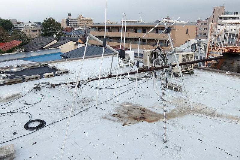 屋上のアンテナが台風24号で倒れた アンテナ再設置diy 霊山歩 マンネリズムの彼方へ