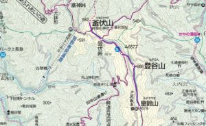 釜伏山地図